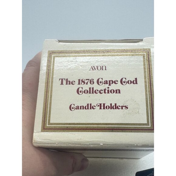 Vintage NOS Avon Cape Cod Collection Pair of Ruby Red Candle Holders Christmas D - Picture 7 of 9